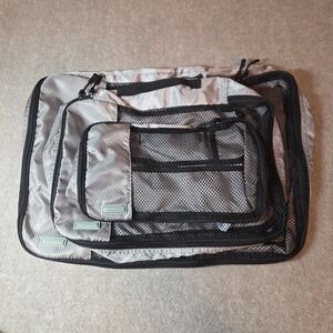 Amazon Basics 3 Piece Packing Cube Set Grey Ripstop Nylon Travel Organizers
